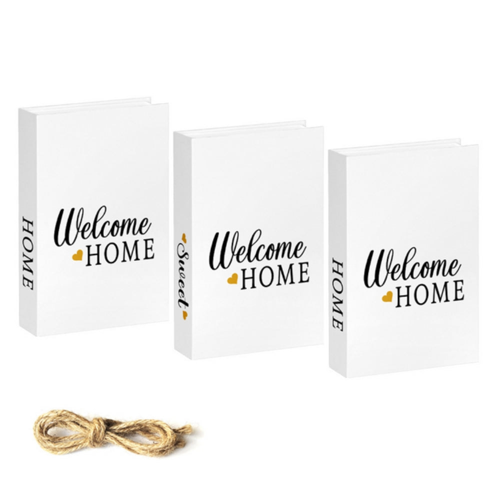 Inspiré Rustic Book Stack Home Shelf Decor Welcome Home