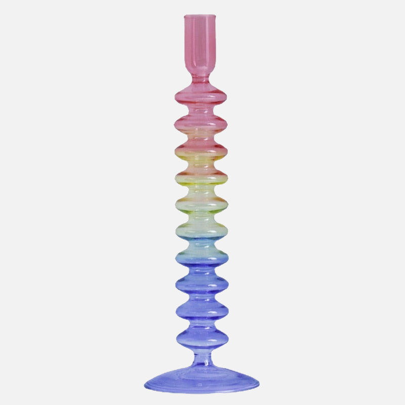 It's a Rainbow Glass Candle Holder Accordion