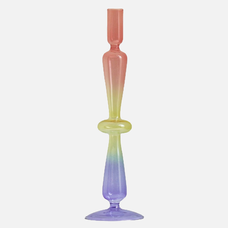 It's a Rainbow Glass Candle Holder Flute