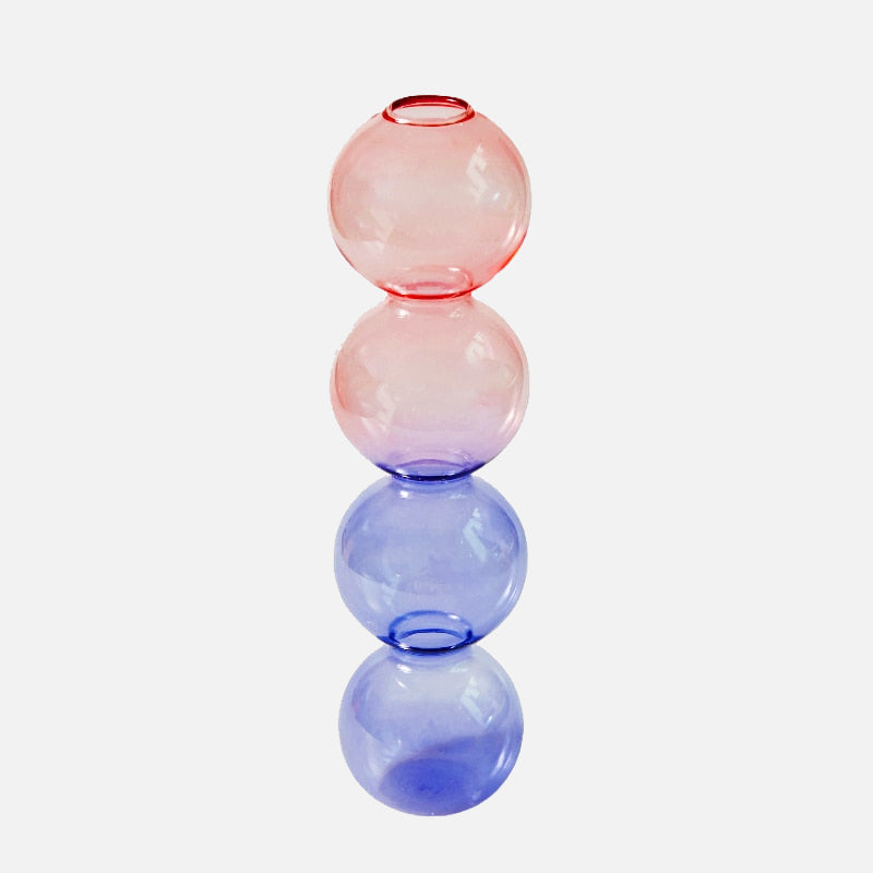 It's a Rainbow Glass Candle Holder 4 Bubble