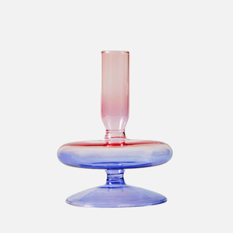It's a Rainbow Glass Candle Holder Trumpetin