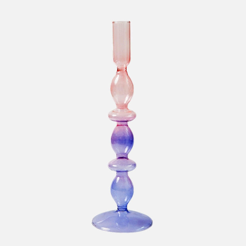 It's a Rainbow Glass Candle Holder Pebble