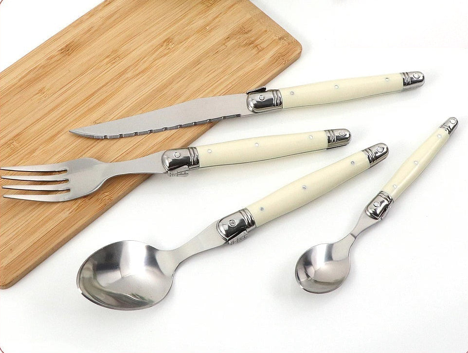 Ivory Laguiole Flatware Cutlery Set - Final Sale