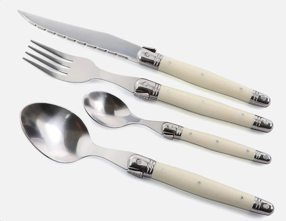 Ivory Laguiole Flatware Cutlery Set - Final Sale