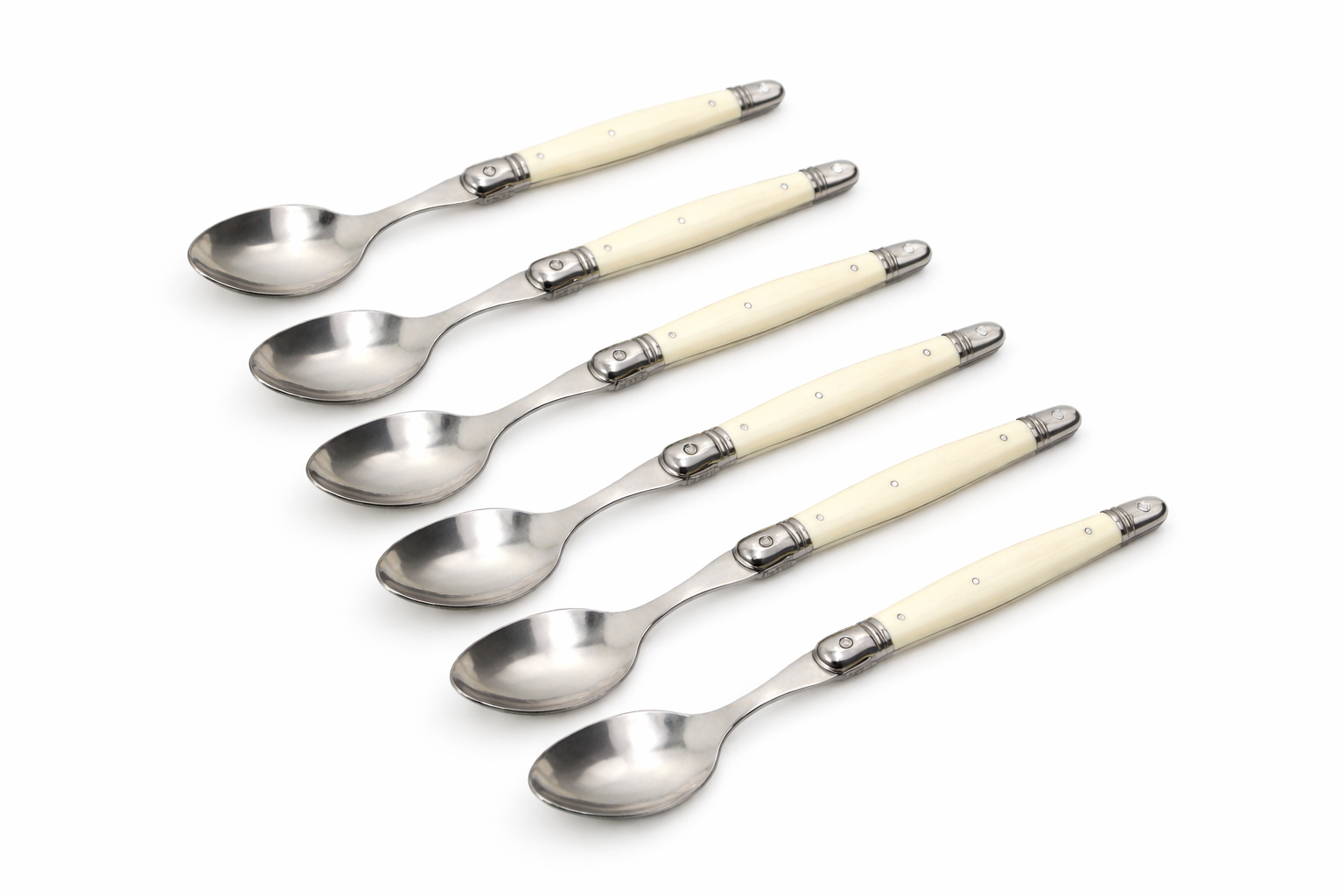 Ivory Laguiole Style Flatware Cutlery Set Dinner Spoon 6 Piece Single Item