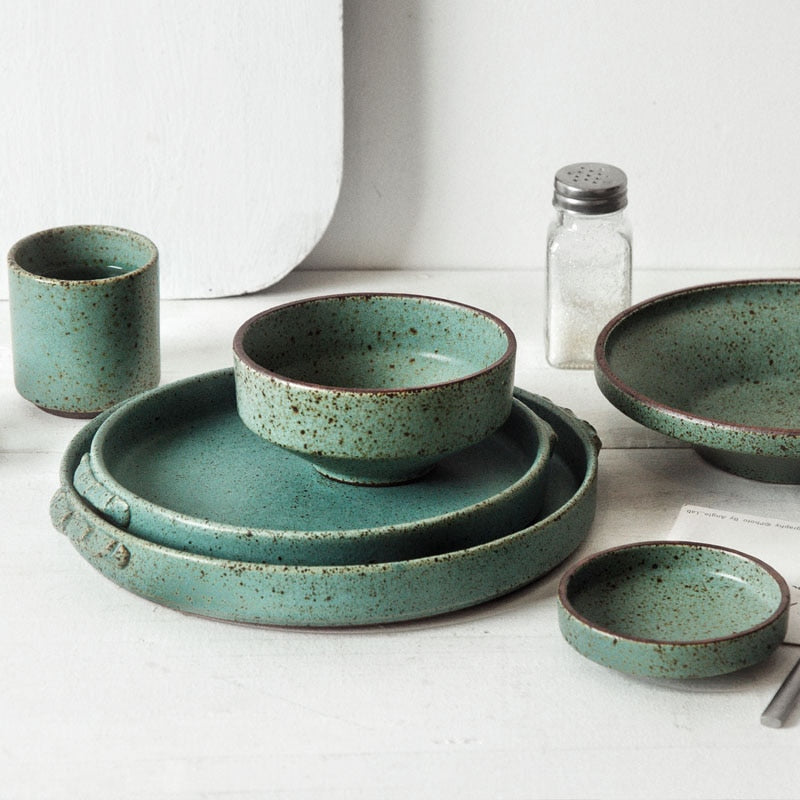Jade Stoneware Ceramic Dinnerware 20 Piece Set