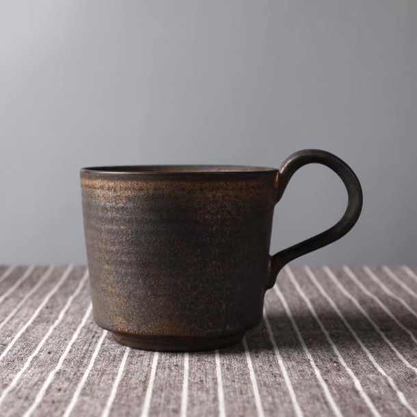Japanese Pottery Cups & Mugs Vintage Spots Cup Brown