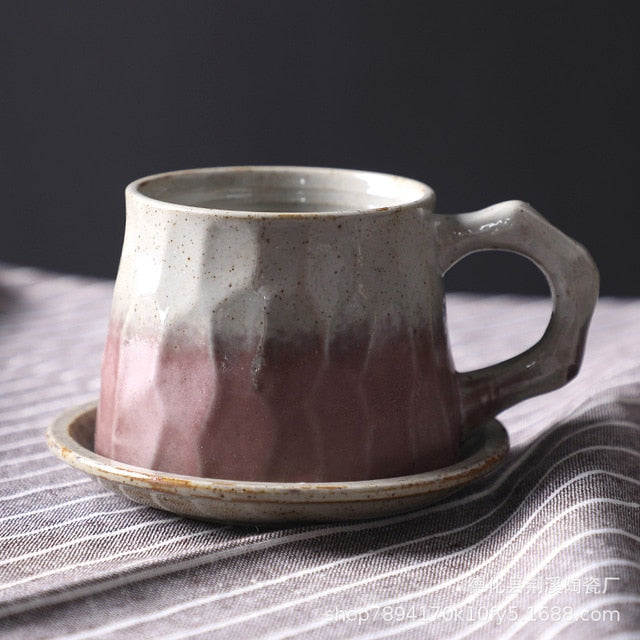 Japanese Pottery Cups & Mugs Retro Ombre Cup Pink