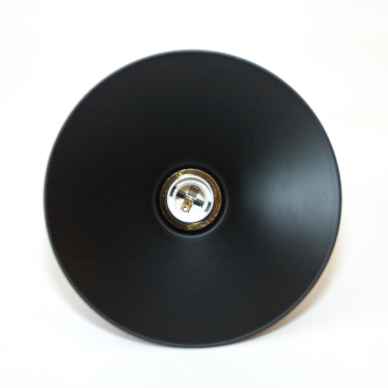 Jett Black & Brass Metal Industrial Pendant Light - Final Sale