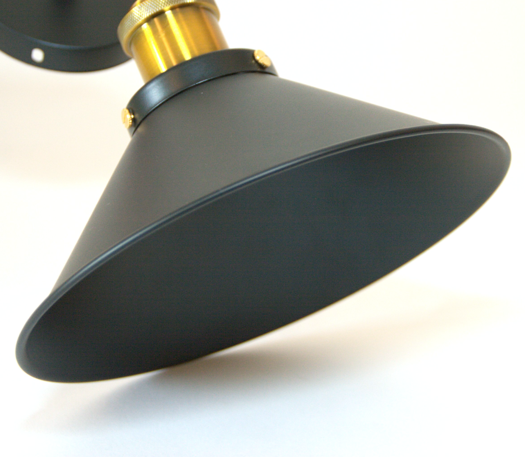 Jett Black & Brass Metal Industrial Pendant Light - Final Sale