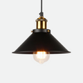 Jett Black & Brass Metal Industrial Pendant Light - Final Sale