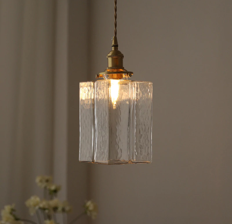 Jewel Glass & Brass Pendant Light Large