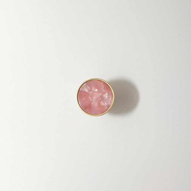Jeweled Cabinet Knob & Pulls Small Pink Quartz