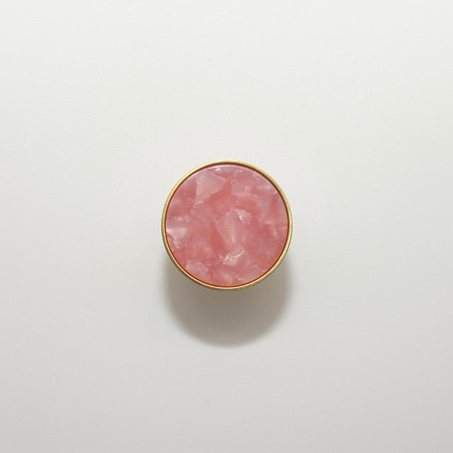 Jeweled Cabinet Knob & Pulls Medium Pink Quartz