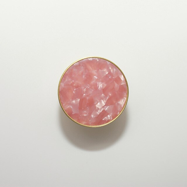 Jeweled Cabinet Knob & Pulls Large Pink Quartz