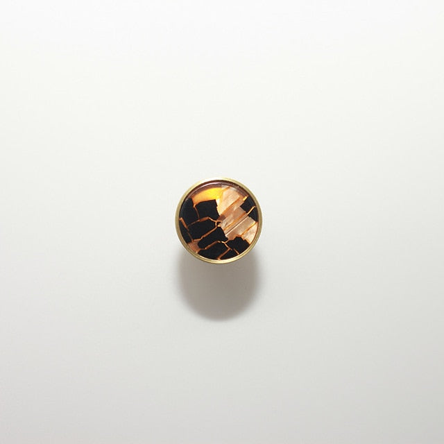 Jeweled Cabinet Knob & Pulls Small Tan Tortoise