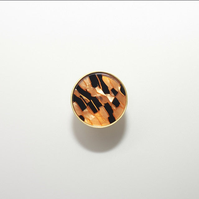 Jeweled Cabinet Knob & Pulls Medium Tan Tortoise