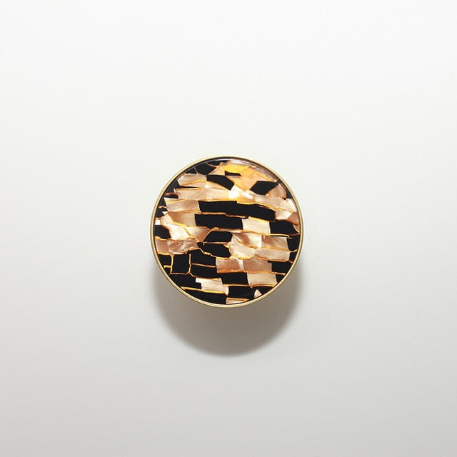 Jeweled Cabinet Knob & Pulls Large Tan Tortoise