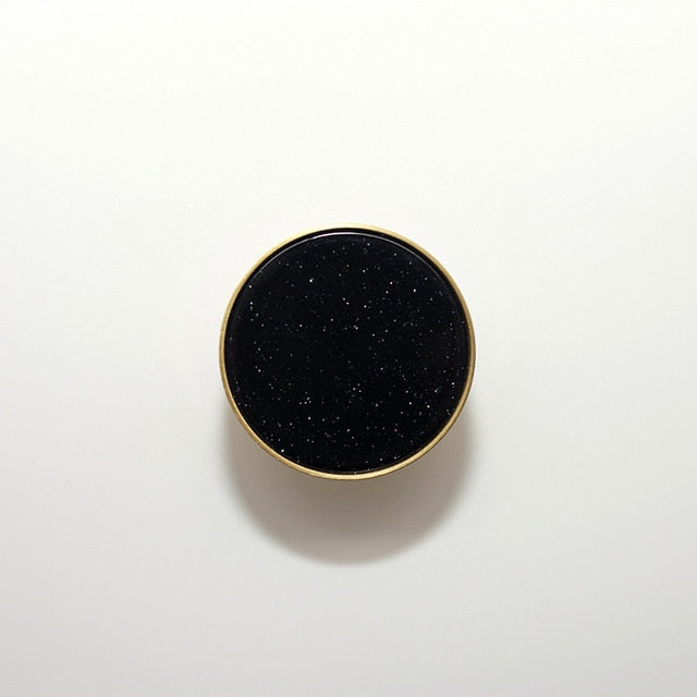 Jeweled Cabinet Knob & Pulls Large Onyx
