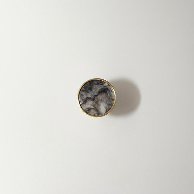 Jeweled Cabinet Knob & Pulls Small Black Marble