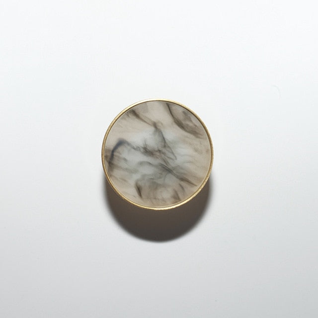 Jeweled Cabinet Knob & Pulls Large White Marble