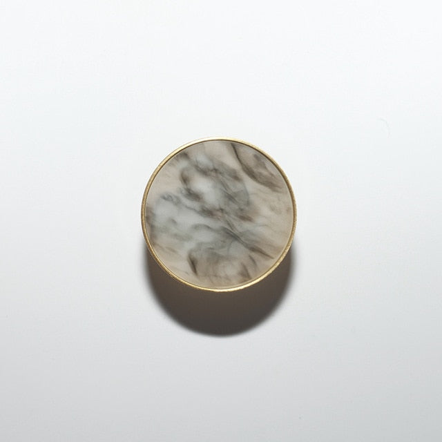 Jeweled Cabinet Knob & Pulls Medium White Marble