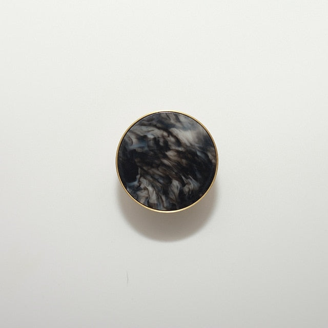 Jeweled Cabinet Knob & Pulls Medium Black Marble