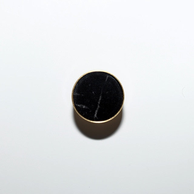 Jeweled Cabinet Knob & Pulls Medium Nero Marble