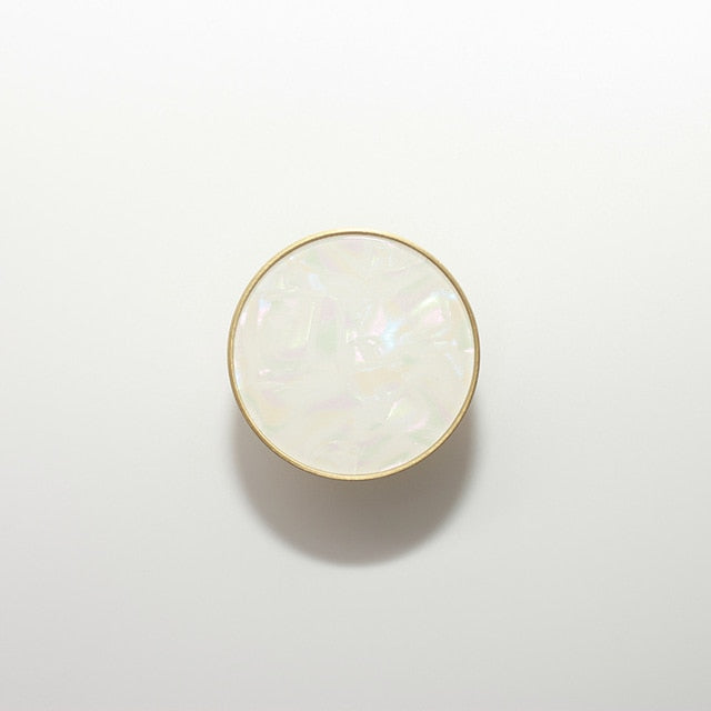 Jeweled Cabinet Knob & Pulls Large White Cielo