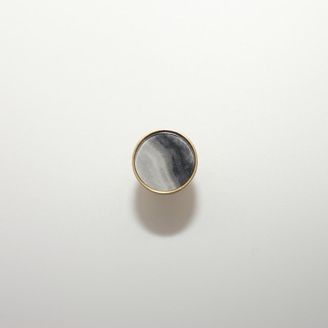 Jeweled Cabinet Knob & Pulls Small Grey Quartz
