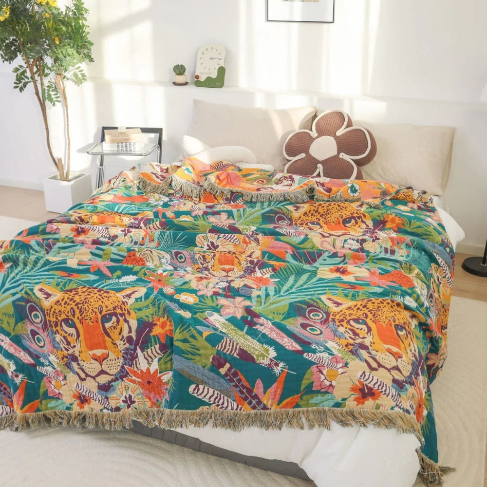 Jungle Adventure Kids Cotton Blanket