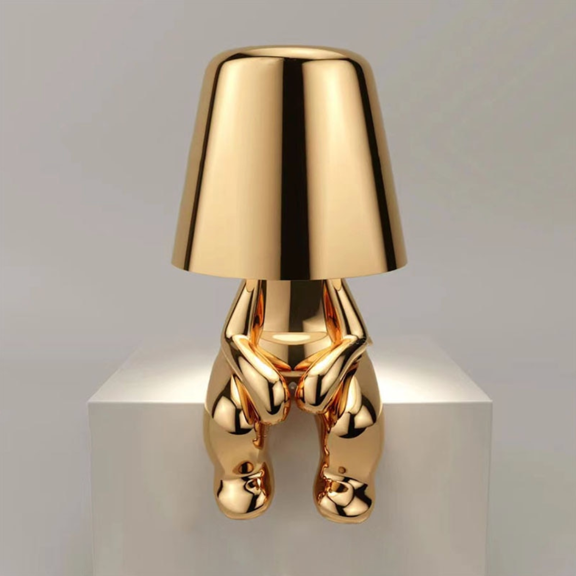 Jupiter Figurine Cordless Table Lamp Waiting Gold