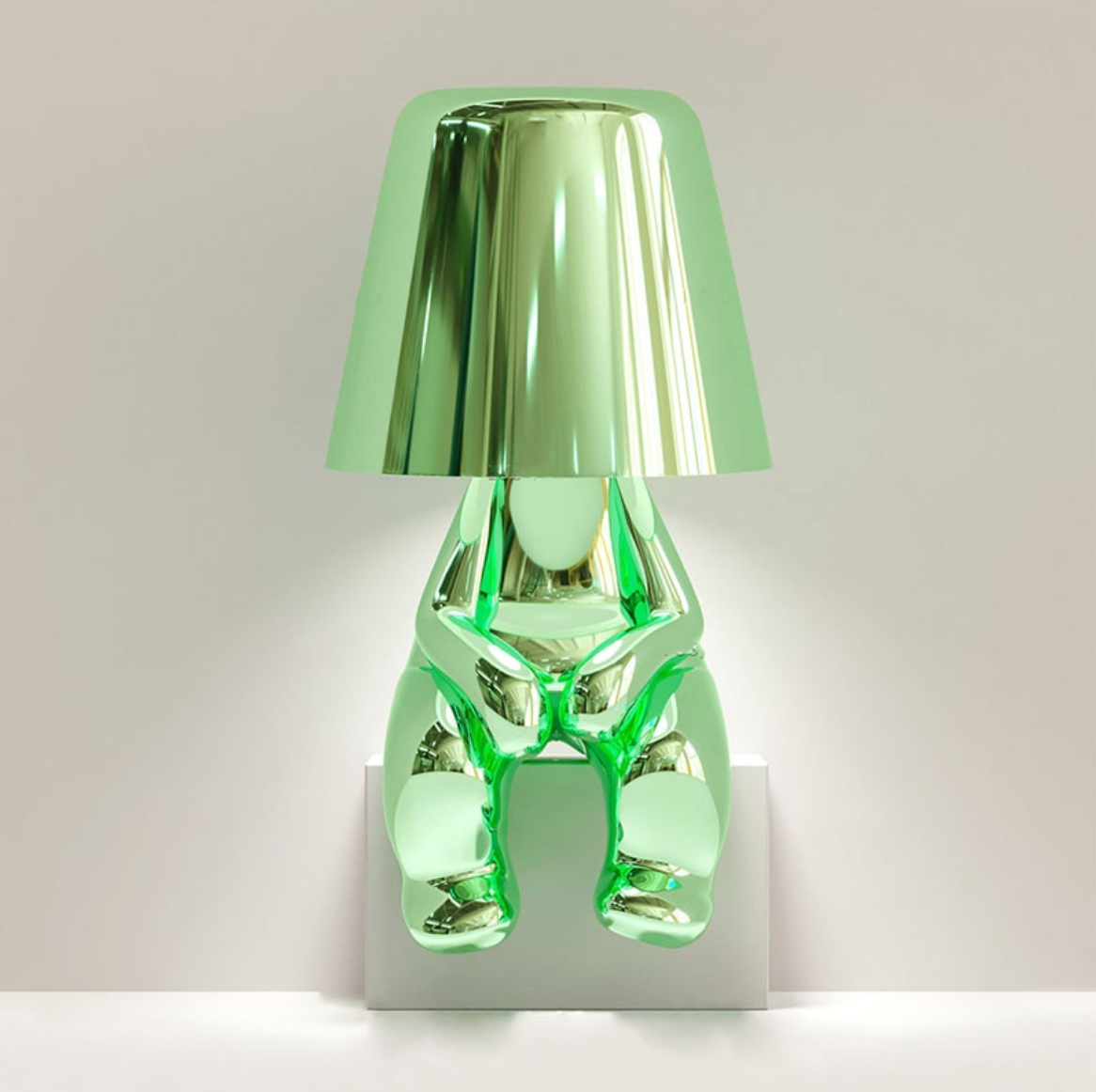 Jupiter Figurine Cordless Table Lamp Waiting Green
