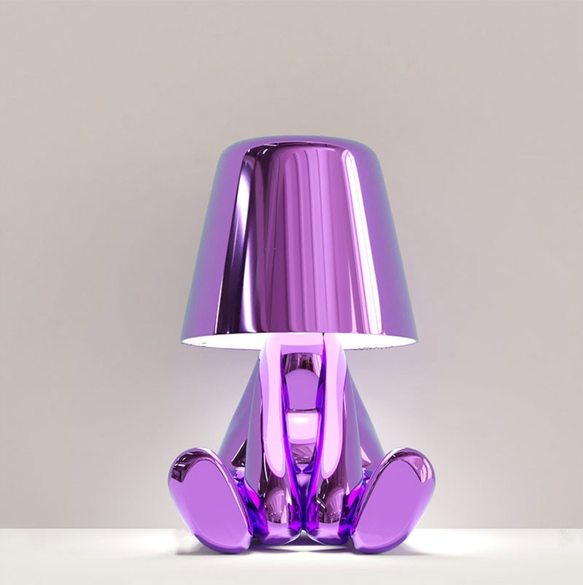 Jupiter Figurine Cordless Table Lamp Bored Purple