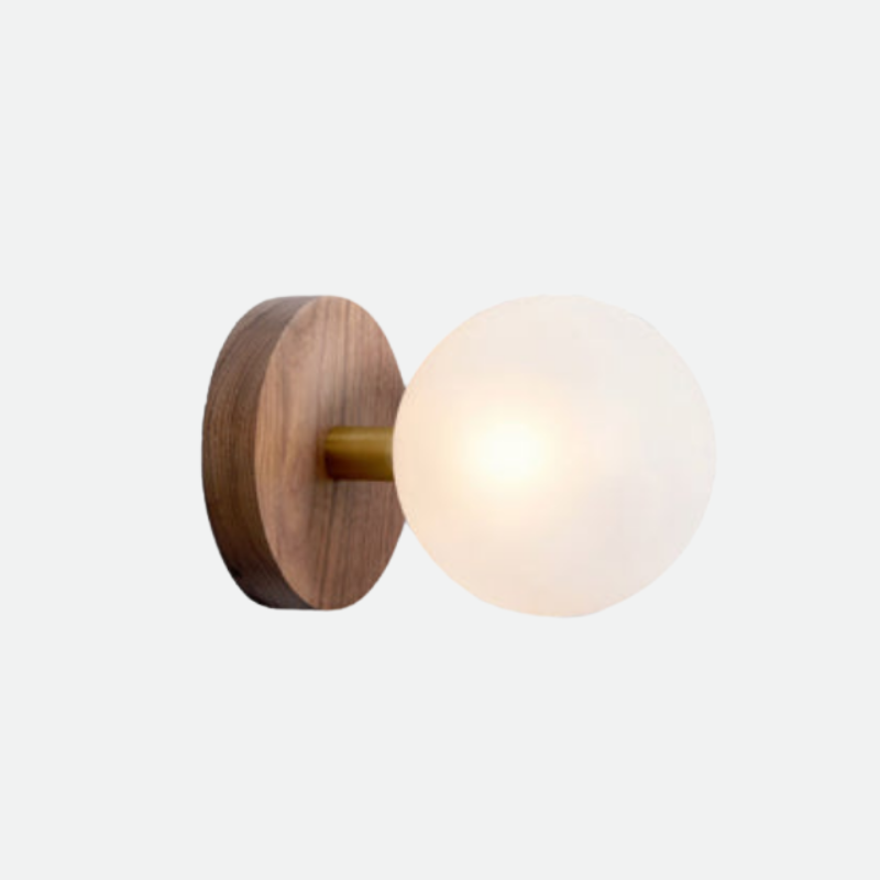 Kamp Wood & Glass Wall Lamps