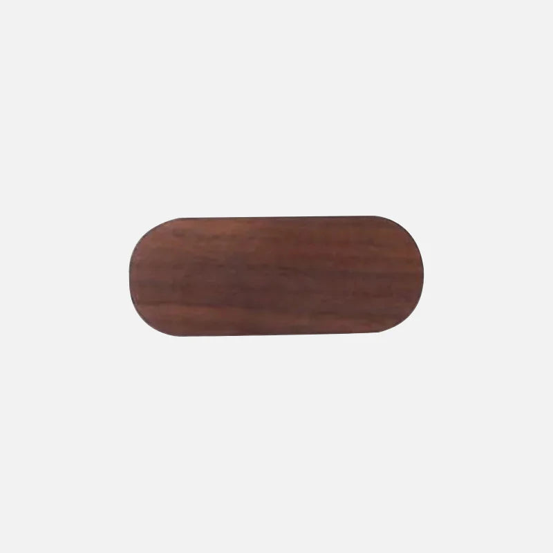 Key Holder Strong Magnetic Hooks Black Walnut Small Oval
