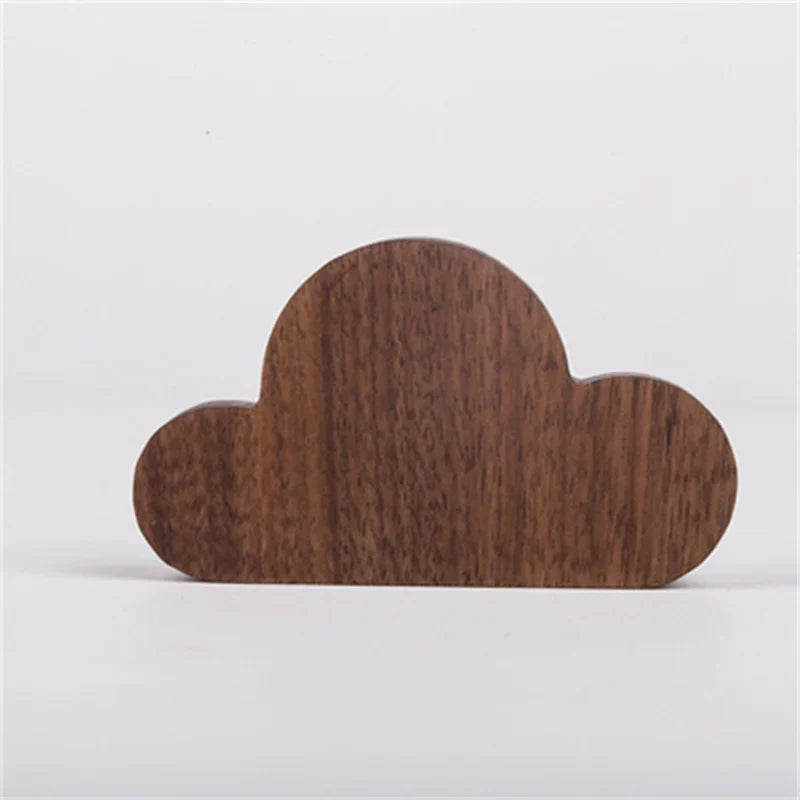 Key Holder Strong Magnetic Hooks Black Walnut Small Cloud