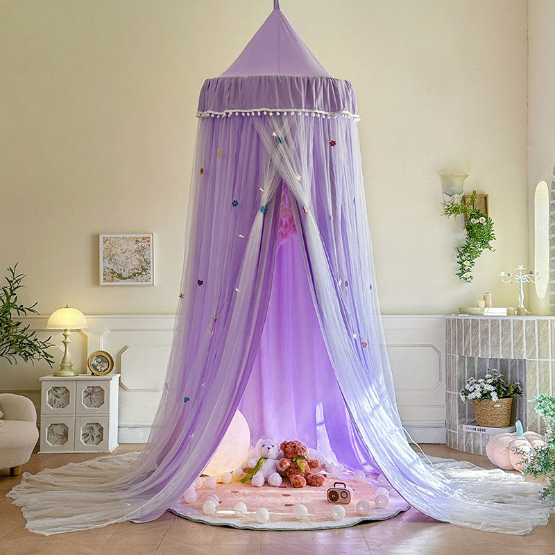 Kids Bed Canopy – Double Layer Draped Design