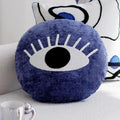Klein Blue Tufted Throw Pillow