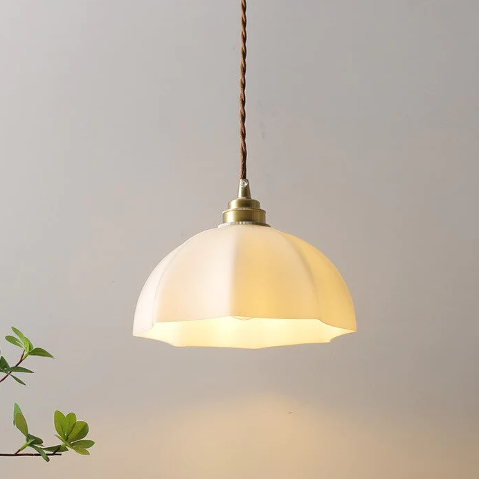 Klimt Glass and Brass Pendant Light