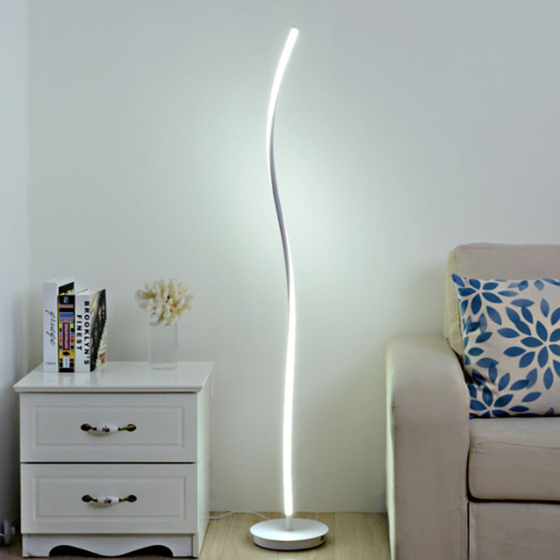 Lady Curve LED Floor Lamp Silver