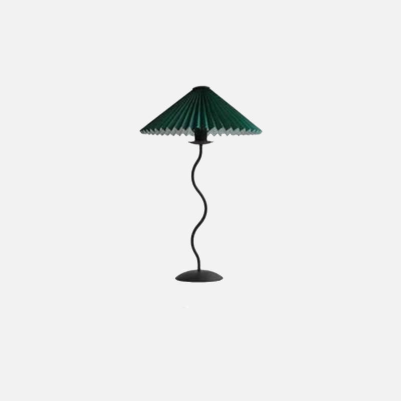 Lala Luxe Curve Table & Floor Lamp Teal Table Lamp