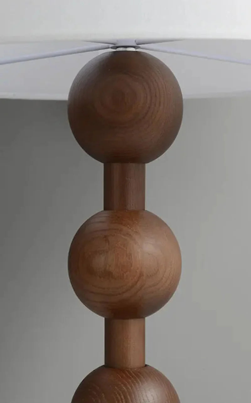 Lana Wood Rounds Table & Floor Lamp