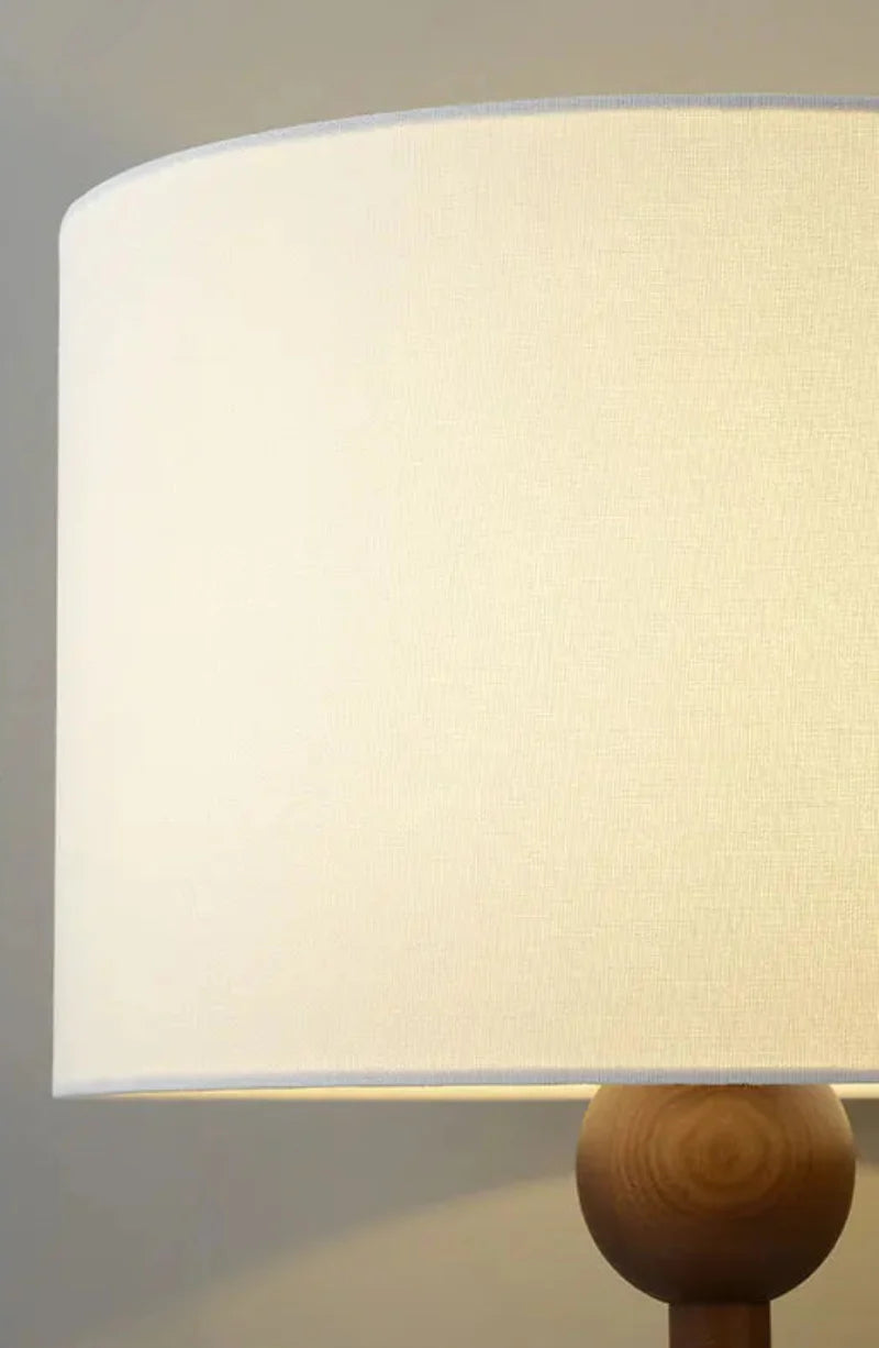 Lana Wood Rounds Table & Floor Lamp