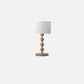 Lana Wood Rounds Table & Floor Lamp