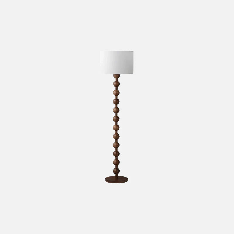 Lana Wood Rounds Table & Floor Lamp Walnut Floor Lamp
