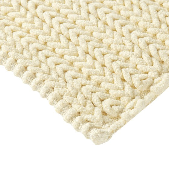 Lasso Cotton Chenille Chain Stitch Rug Yellow