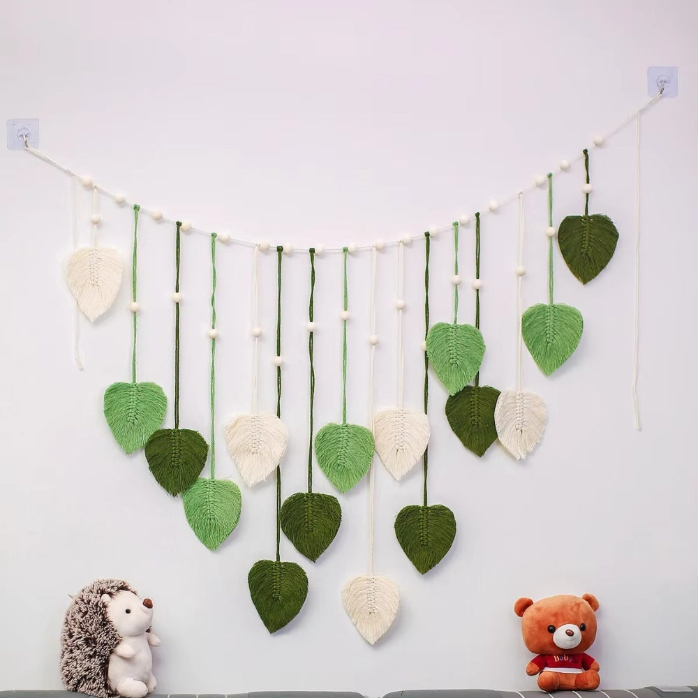 Leaf-Themed Macrame Wall Decor Forest Serenity