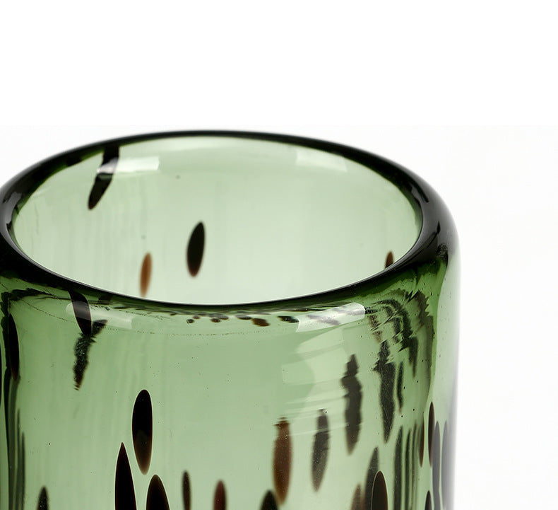 Leopard Murano Glass Vase