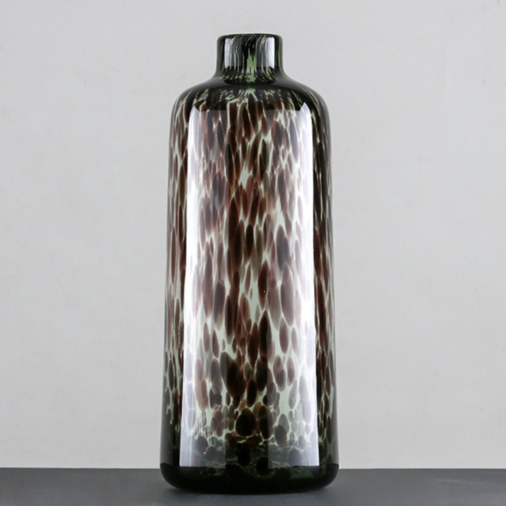 Leopard Murano Glass Vase
